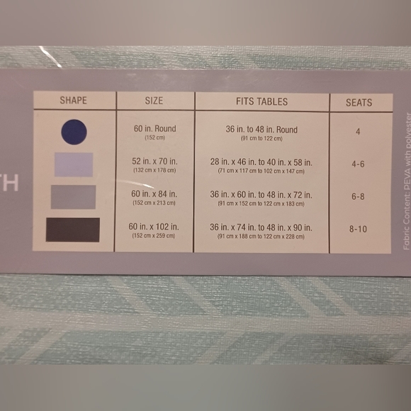 Tablecloth NWT Host Pick 52 in. x 70 in. - Picture 4 of 4